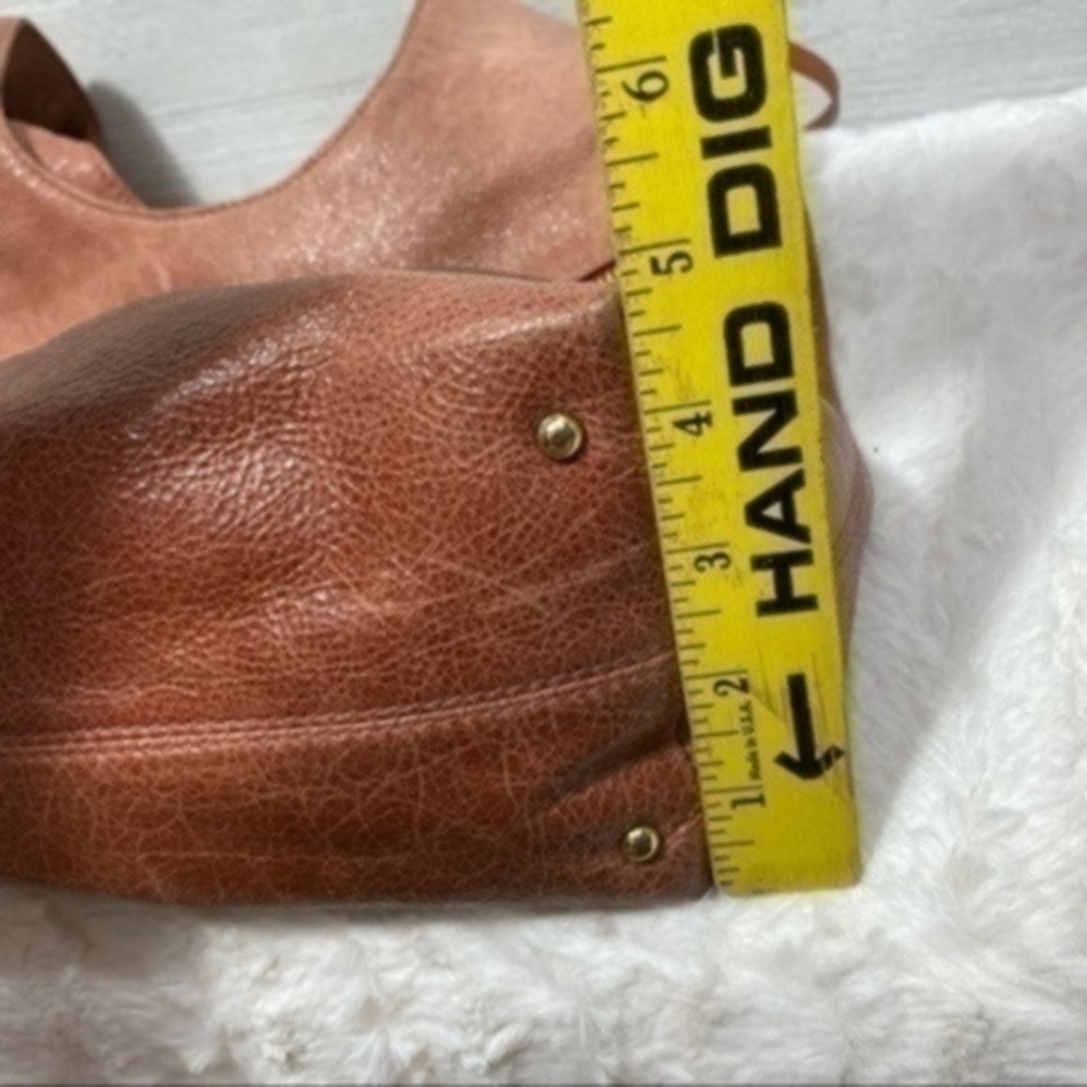 Aimee Kestenberg Slouchy Distressed Pink Leather Hobo Bag - Picture 12 of 15